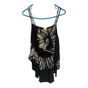 Sun Dog hi low tie dye tank One Size